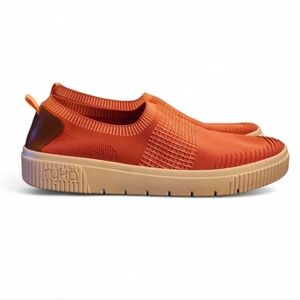 Ryka Women Vista Slip-On Sneakers Orange Paprika Knit Fabric Casual Size 11 Wide